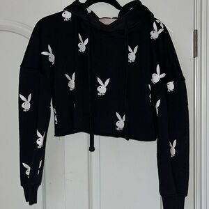 Playboy x Missguided Cropped Hoodie